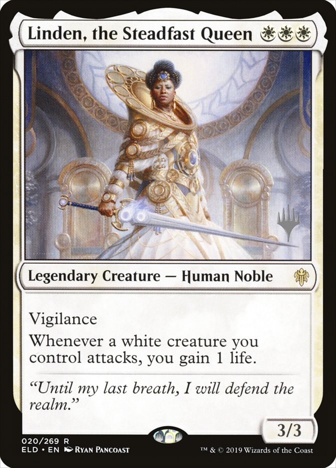 Linden, the Steadfast Queen - [Foil, Promo] Throne of Eldraine Promos (PELD)