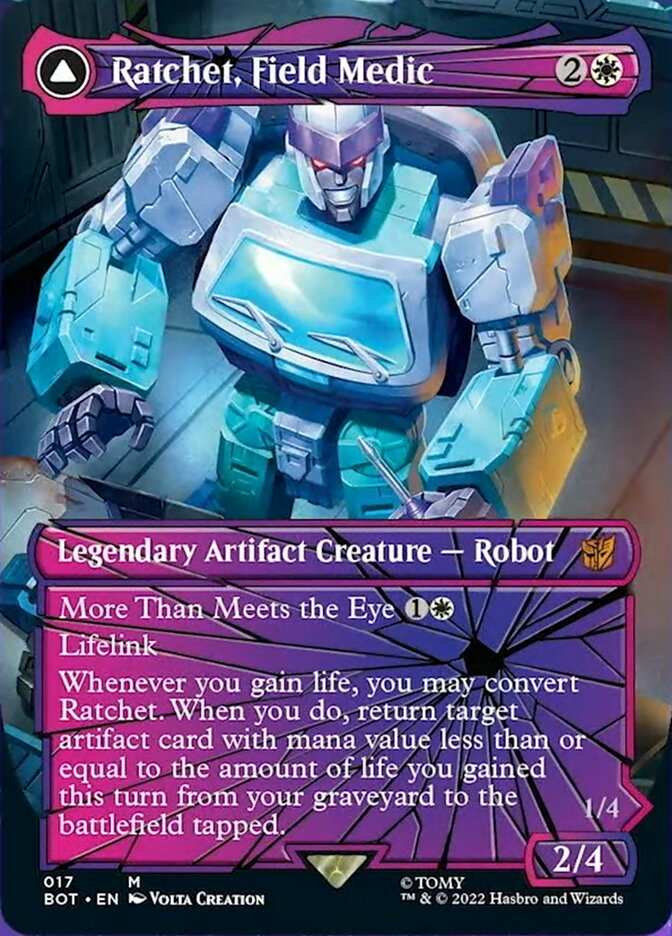 Ratchet, Field Medic // Ratchet, Rescue Racer - [Foil, Shattered Glass] Transformers (BOT)