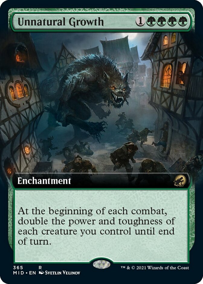 Unnatural Growth - [Foil, Extended Art] Innistrad: Midnight Hunt (MID)
