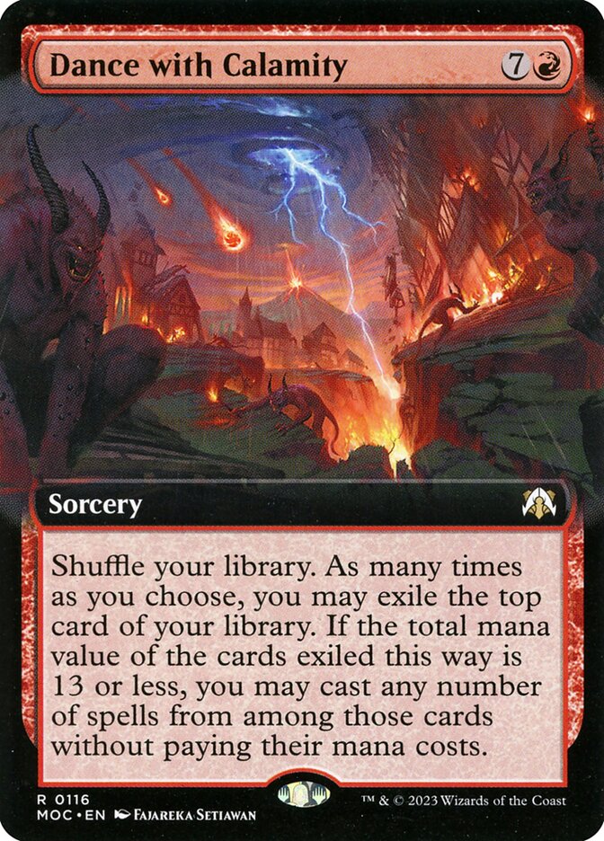 Dance with Calamity - [Foil, Extended Art] March of the Machine Commander (MOC)