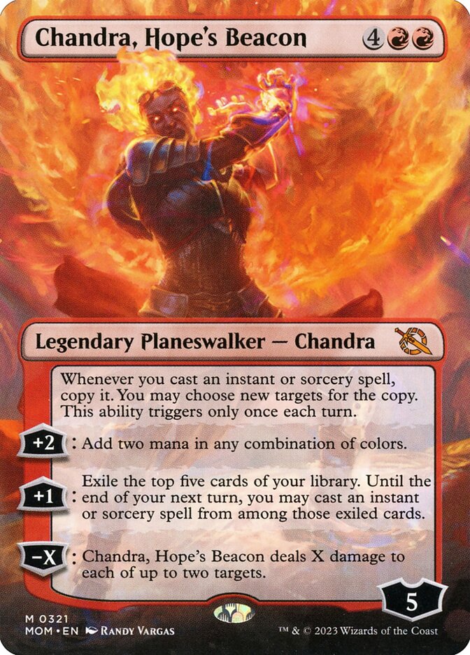 Chandra, Hope's Beacon - [Foil, Borderless] March of the Machine (MOM)