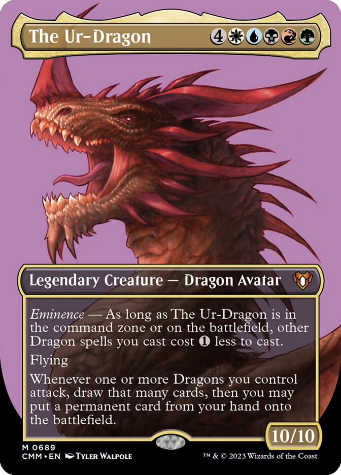 The Ur-Dragon - [Foil, Borderless] Commander Masters (CMM)