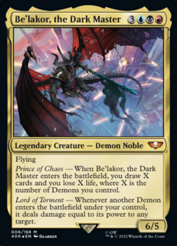 Be'lakor, the Dark Master - [Surge Foil] Warhammer 40,000 Commander (40K)