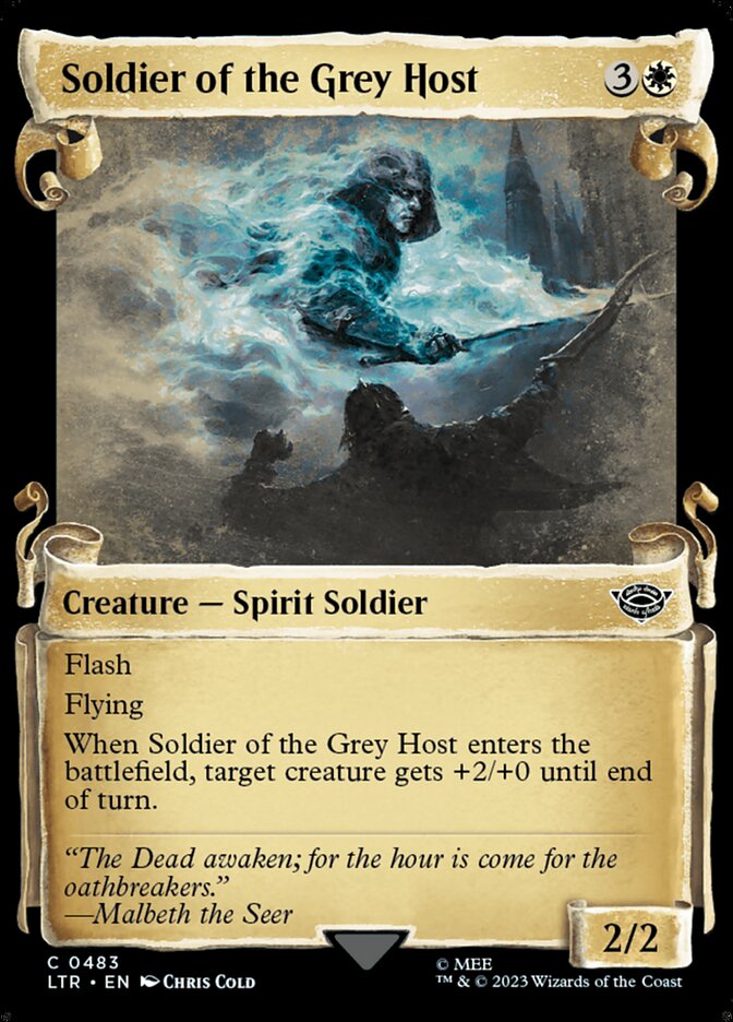 Soldier of the Grey Host - [Foil, Showcase Scroll] The Lord of the Rings: Tales of Middle-earth (LTR)