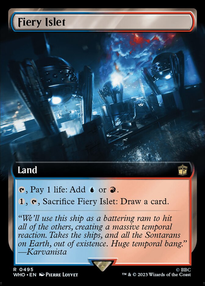 Fiery Islet - [Foil, Extended Art] Doctor Who (WHO)