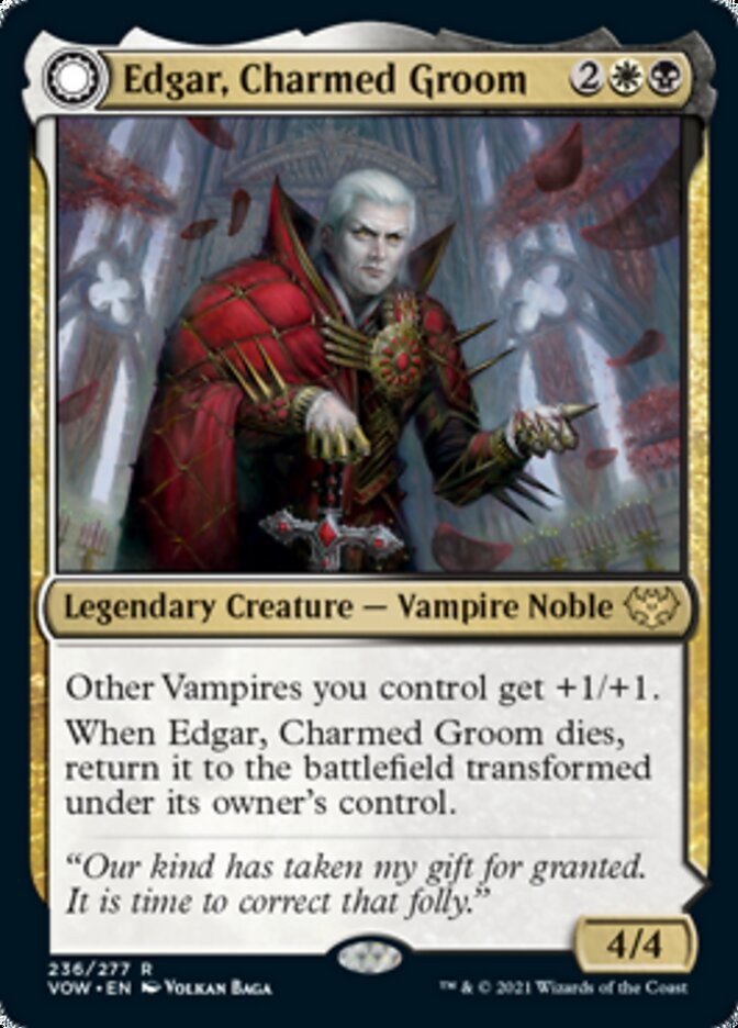 Edgar, Charmed Groom // Edgar Markov's Coffin - [Foil] Innistrad: Crimson Vow (VOW)