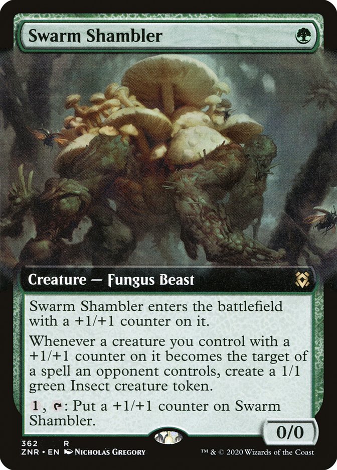 Swarm Shambler - [Foil, Extended Art] Zendikar Rising (ZNR)