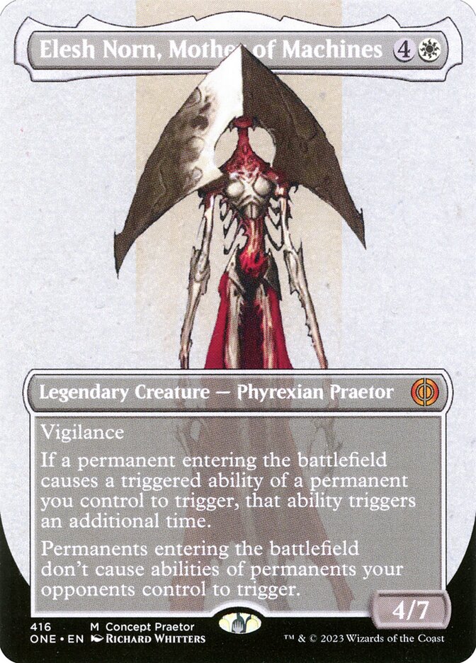Elesh Norn, Mother of Machines - [Borderless Concept] Phyrexia: All Will Be One (ONE)