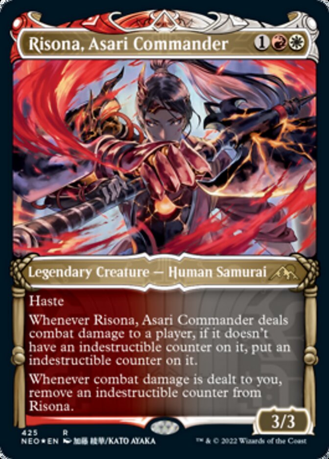 Risona, Asari Commander - [Etched Foil, Showcase] Kamigawa: Neon Dynasty (NEO)