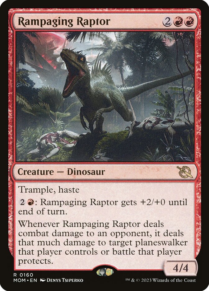 Rampaging Raptor - [Foil] March of the Machine (MOM)