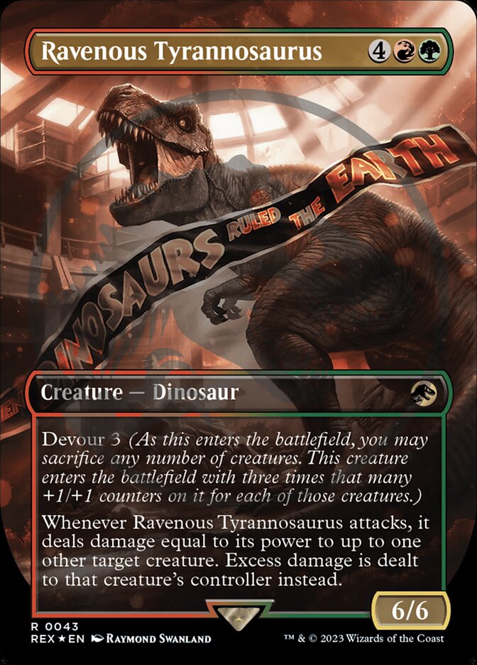 Ravenous Tyrannosaurus - [Foil, Emblem] Jurassic World Collection (REX)