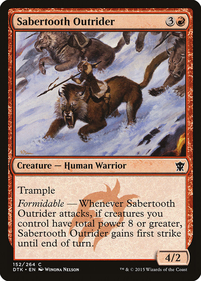 Sabertooth Outrider - [Foil] Dragons of Tarkir (DTK)