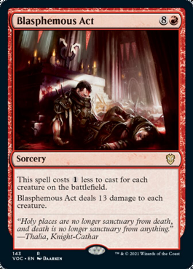 Blasphemous Act - [Foil] Crimson Vow Commander (VOC)