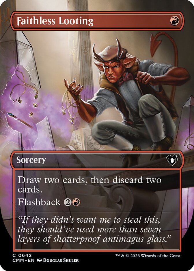 Faithless Looting - [Borderless] Commander Masters (CMM)