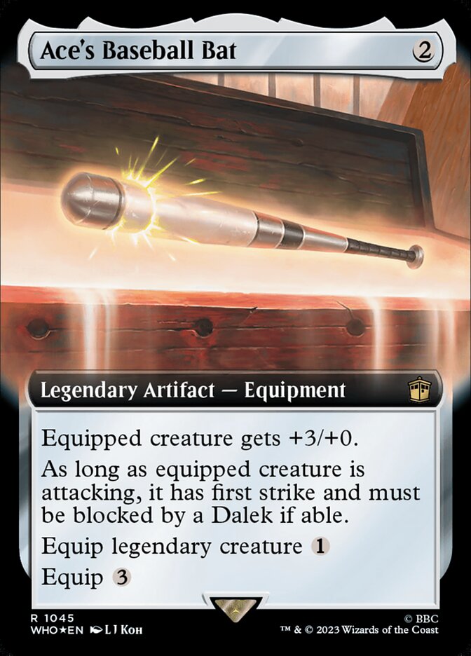 Ace's Baseball Bat - [Surge Foil, Extended Art] Doctor Who (WHO)