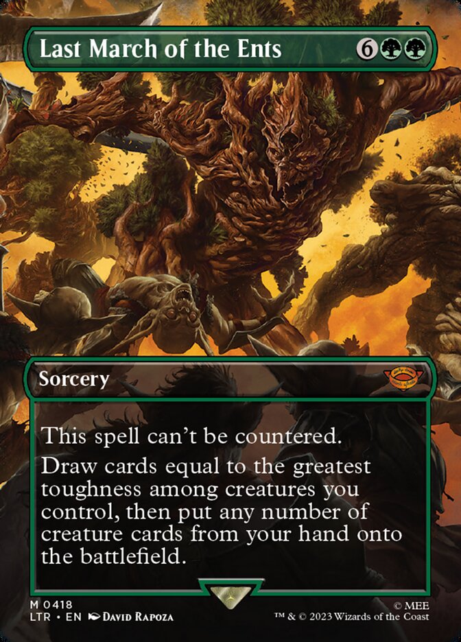 Last March of the Ents - [Foil, Borderless] The Lord of the Rings: Tales of Middle-earth (LTR)