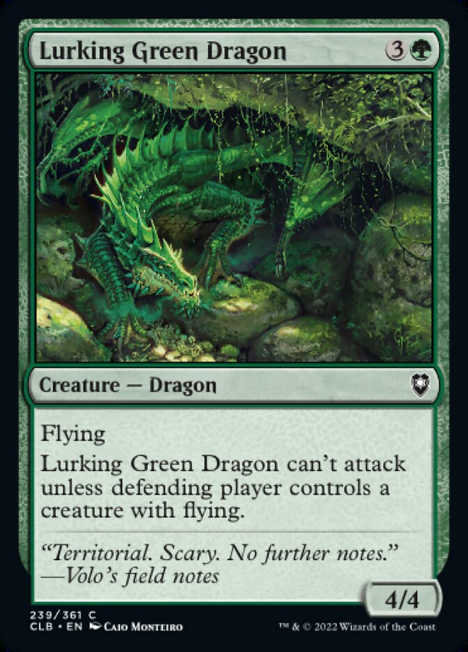 Lurking Green Dragon - [Foil] Commander Legends: Battle for Baldur's Gate (CLB)