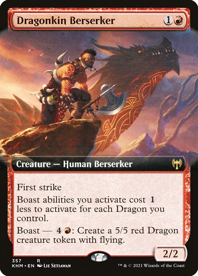 Dragonkin Berserker - [Foil, Extended Art] Kaldheim (KHM)