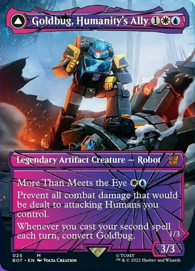 Goldbug, Humanity's Ally // Goldbug, Scrappy Scout - [Foil, Shattered Glass] Transformers (BOT)