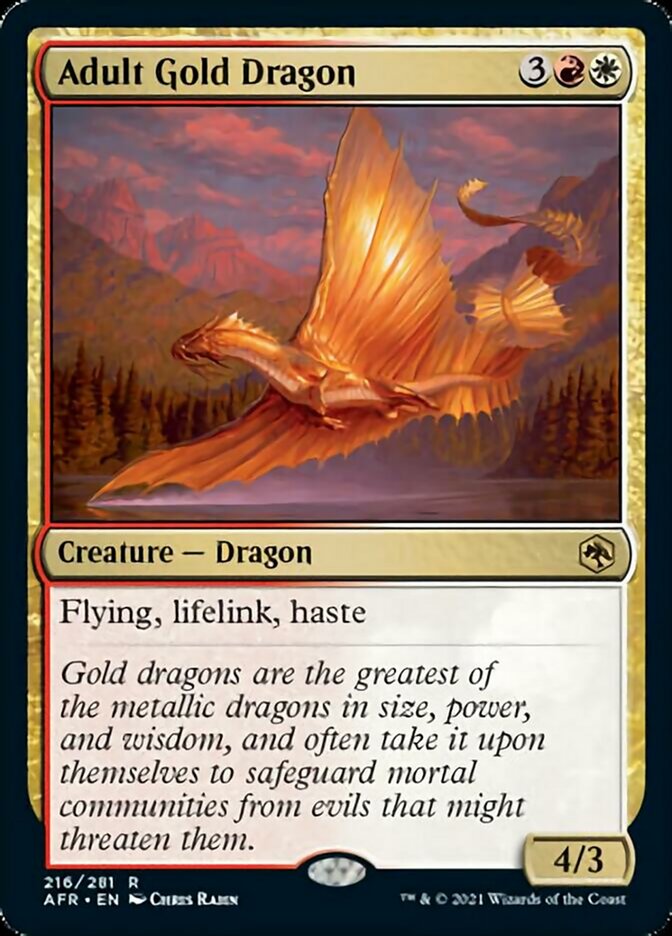 Adult Gold Dragon - [Foil] Adventures in the Forgotten Realms (AFR)