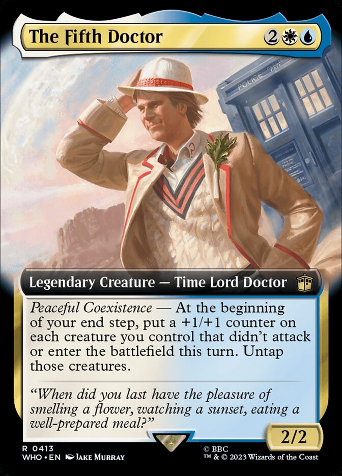 The Fifth Doctor - [Foil, Extended Art] Doctor Who (WHO)