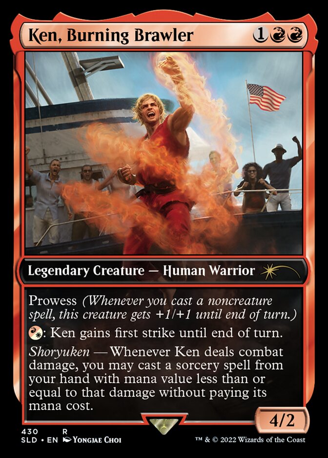 Ken, Burning Brawler - Aisha of Sparks and Smoke - Secret Lair Drop (SLD)