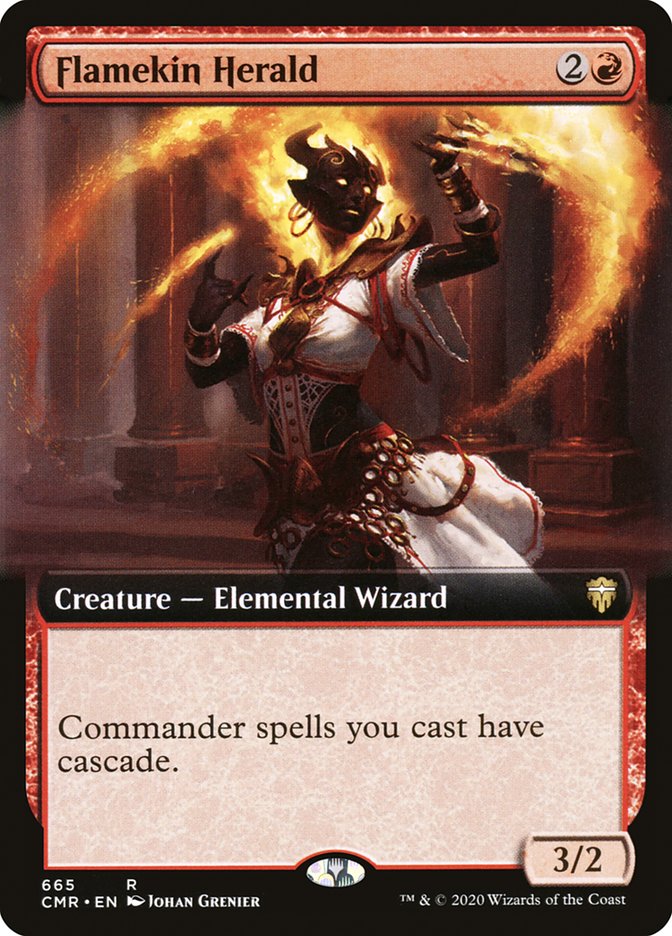 Flamekin Herald - [Foil, Extended Art] Commander Legends (CMR)