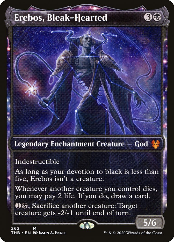 MtG Theros Beyond Death Mythic Rare Erebos, Bleak-Hearted #262 [Showcase]