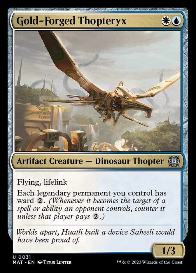 Gold-Forged Thopteryx - [Foil] March of the Machine: The Aftermath (MAT)