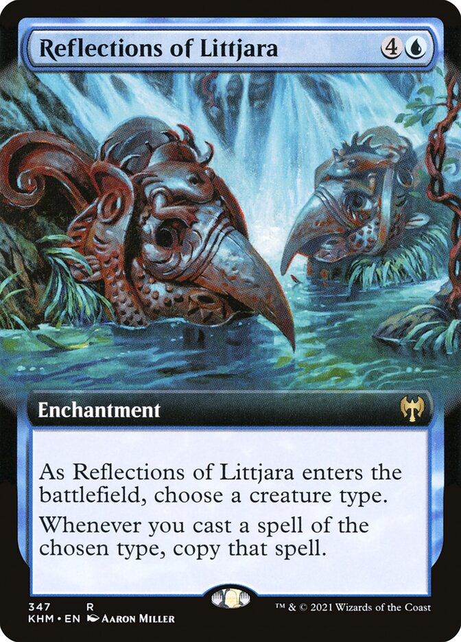 Reflections of Littjara - [Foil, Extended Art] Kaldheim (KHM)