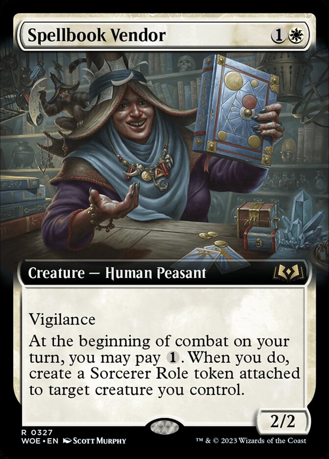 Spellbook Vendor - [Extended Art] Wilds of Eldraine (WOE)