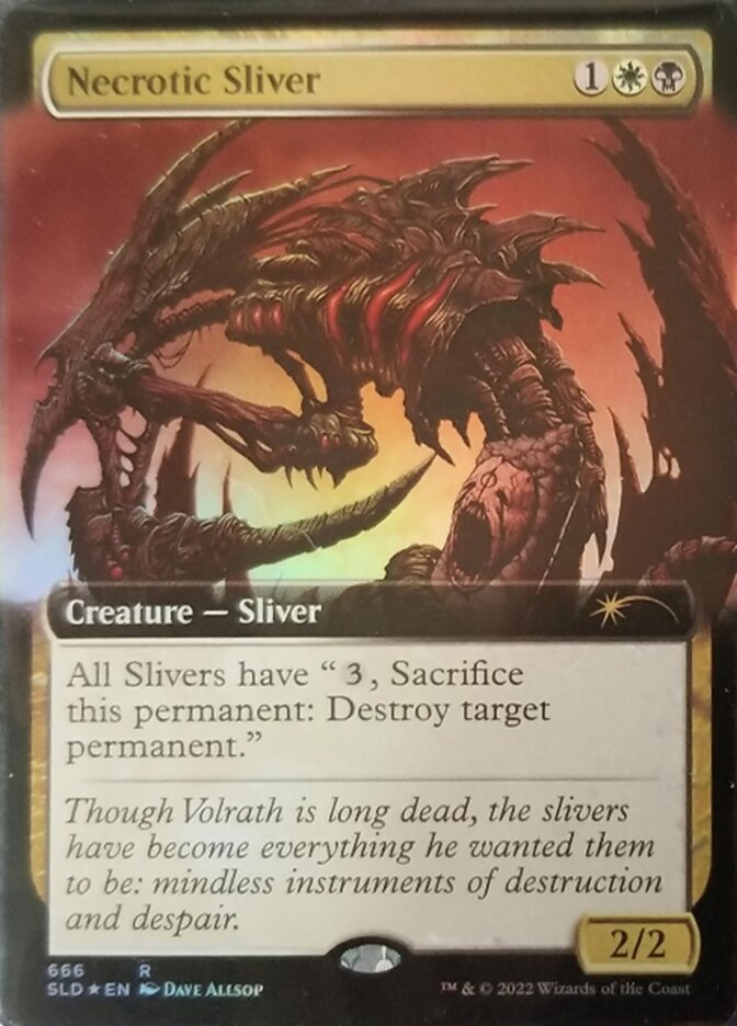 Necrotic Sliver (666) - [Foil, Extended Art] Secret Lair Drop (SLD)