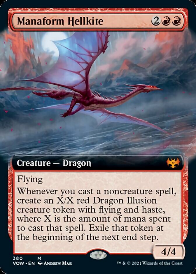 Manaform Hellkite - [Foil, Extended Art] Innistrad: Crimson Vow (VOW)
