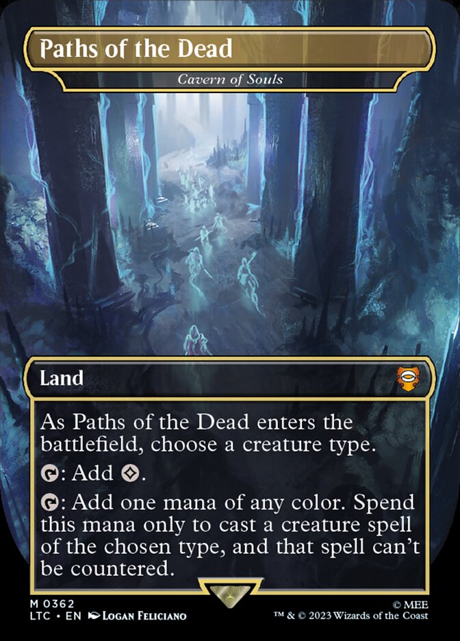 Paths of the Dead - Cavern of Souls - [Foil, Borderless] Tales of Middle-earth Commander (LTC)