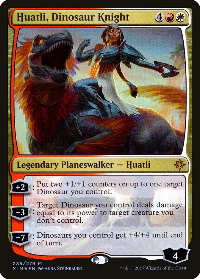 Huatli, Dinosaur Knight - [Foil] Ixalan (XLN)