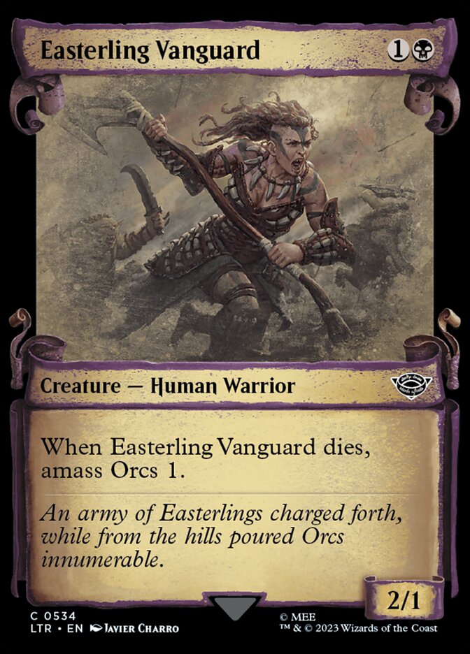 Easterling Vanguard - [Foil, Showcase Scroll] The Lord of the Rings: Tales of Middle-earth (LTR)