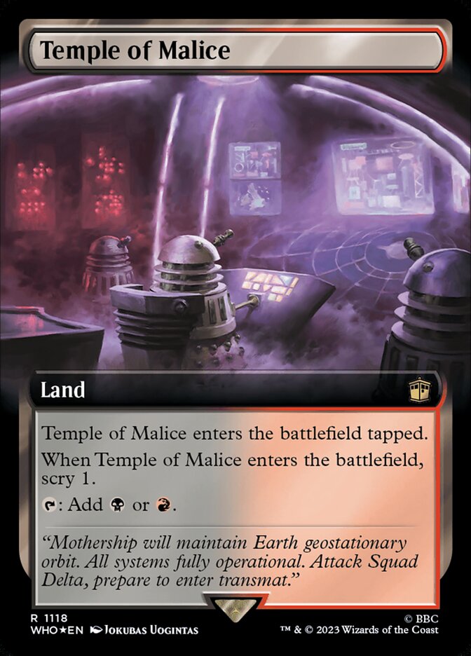 Temple of Malice - [Surge Foil, Extended Art] Doctor Who (WHO)