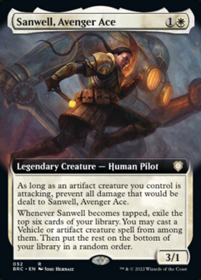 Sanwell, Avenger Ace - [Foil, Extended Art] The Brothers' War Commander (BRC)