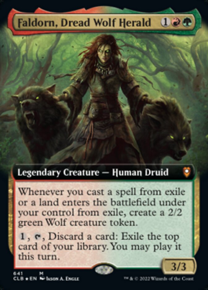 Faldorn, Dread Wolf Herald - [Extended Art] Commander Legends: Battle for Baldur's Gate (CLB)