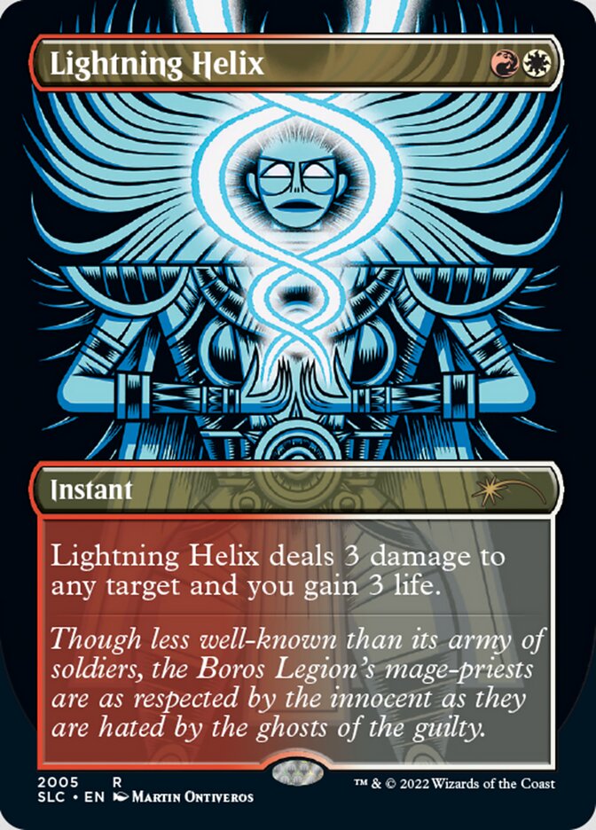 Lightning Helix - [Borderless] Secret Lair 30th Anniversary Countdown Kit (SLC)