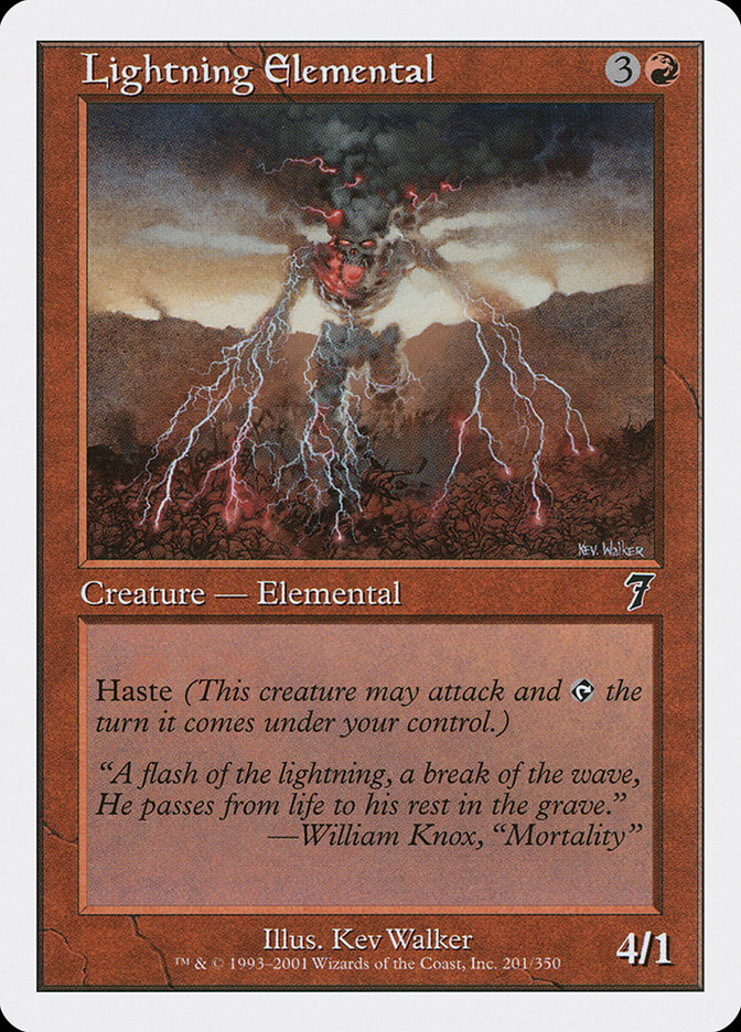 Lightning Elemental - [Foil] Seventh Edition (7ED)