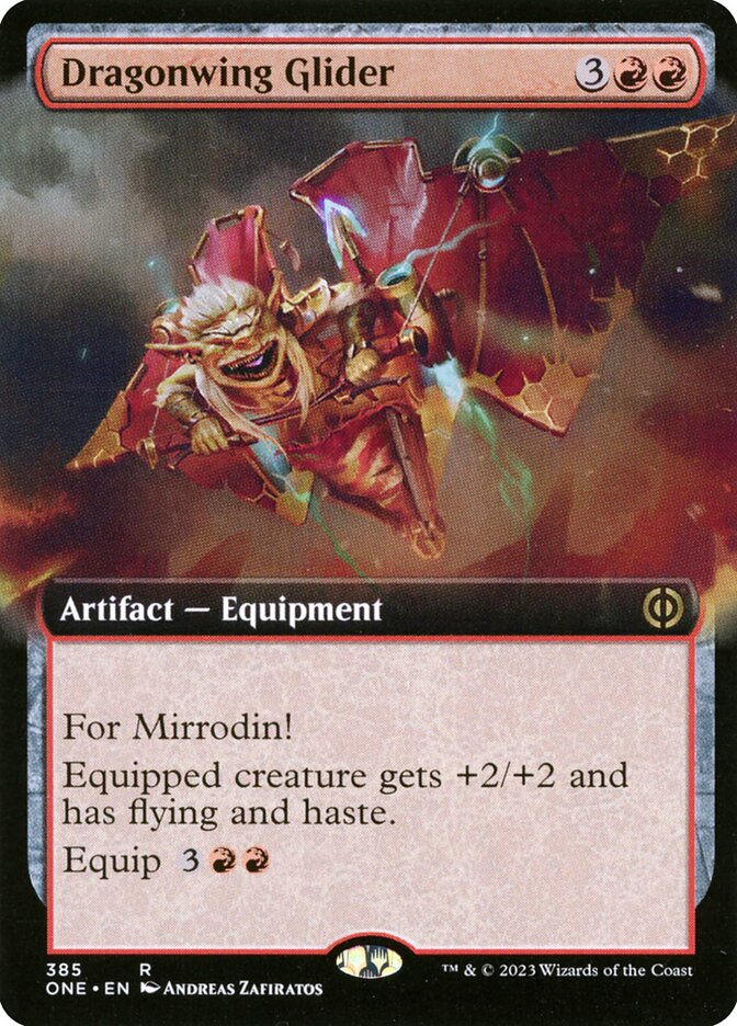 Dragonwing Glider - [Foil, Extended Art] Phyrexia: All Will Be One (ONE)