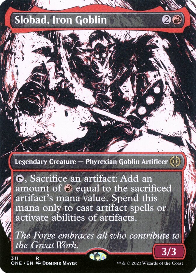 Slobad, Iron Goblin - [Showcase] Phyrexia: All Will Be One (ONE)
