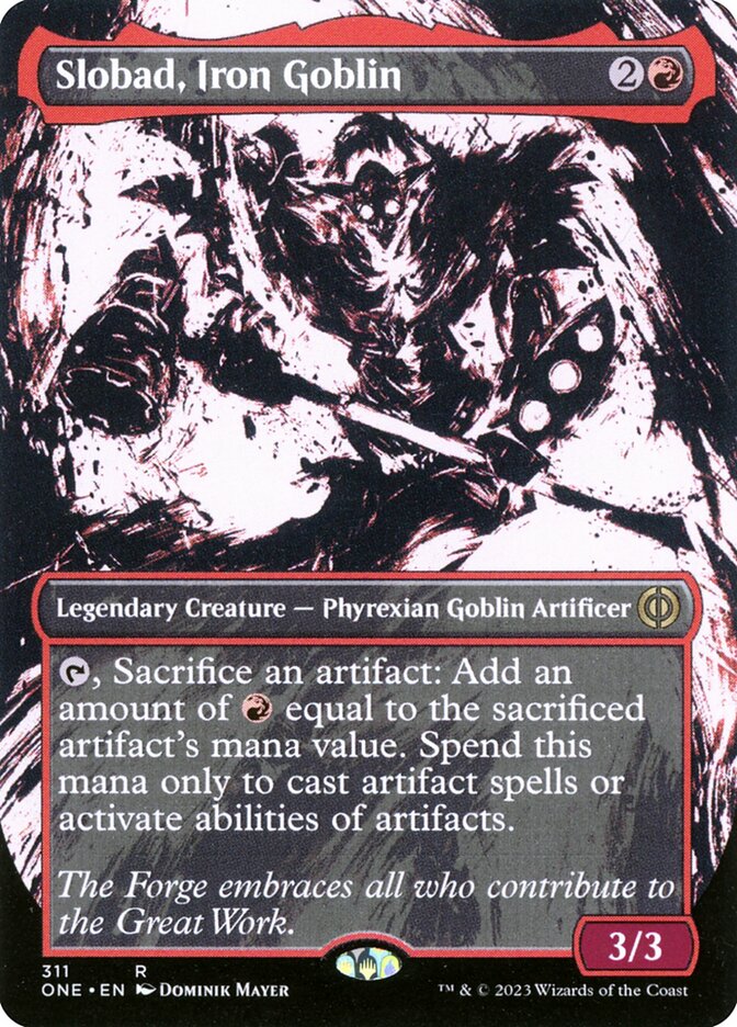 Slobad, Iron Goblin - [Foil, Showcase] Phyrexia: All Will Be One (ONE)
