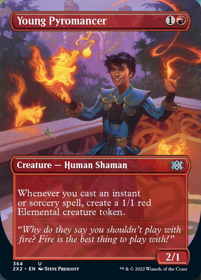 Young Pyromancer - [Foil, Borderless] Double Masters 2022 (2X2)