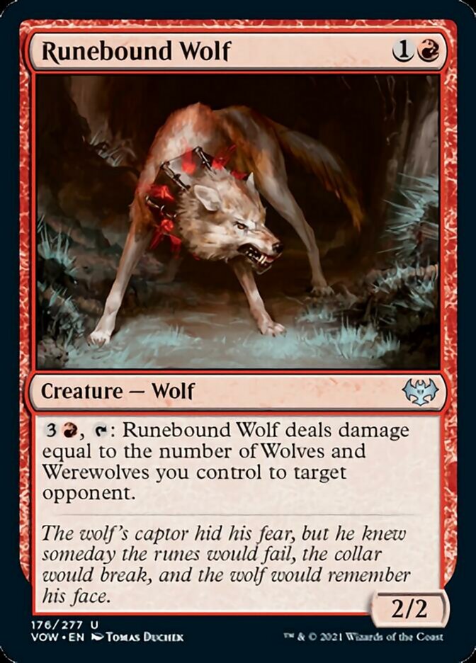 Runebound Wolf - [Foil] Innistrad: Crimson Vow (VOW)