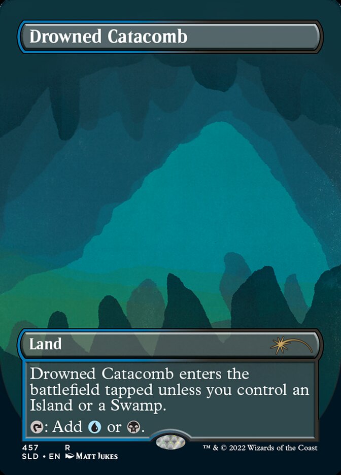 Drowned Catacomb (457) - [Foil, Borderless] Secret Lair Drop (SLD)