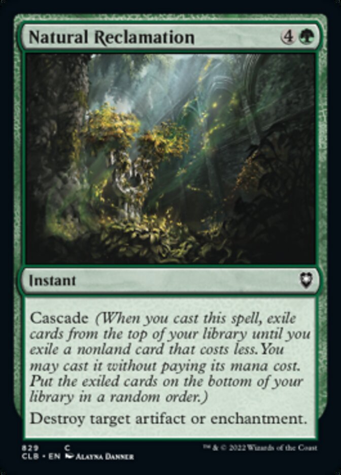Natural Reclamation - Commander Legends: Battle for Baldur's Gate (CLB)