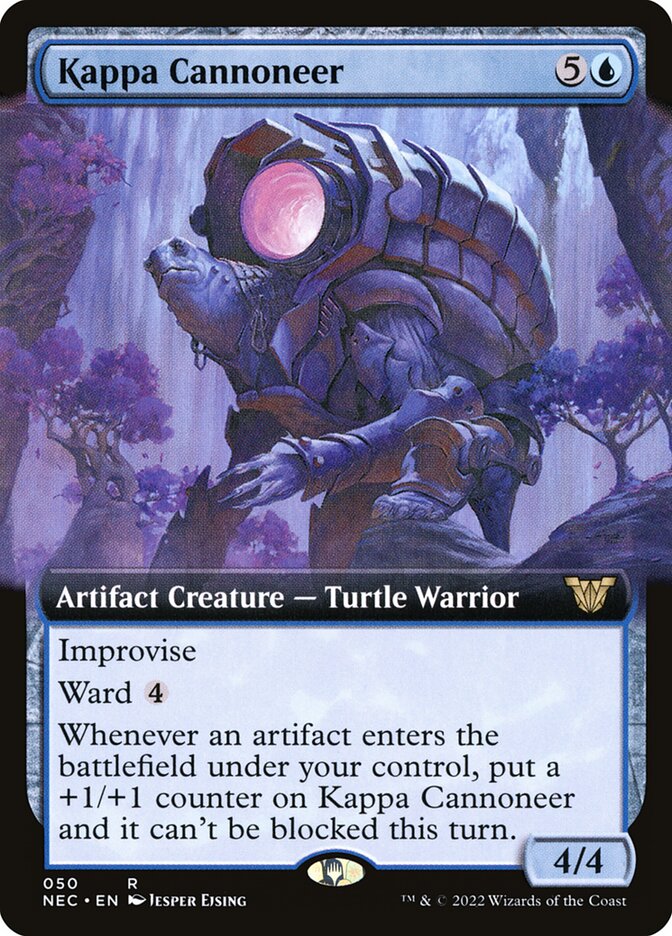 Kappa Cannoneer - [Extended Art] Neon Dynasty Commander (NEC)