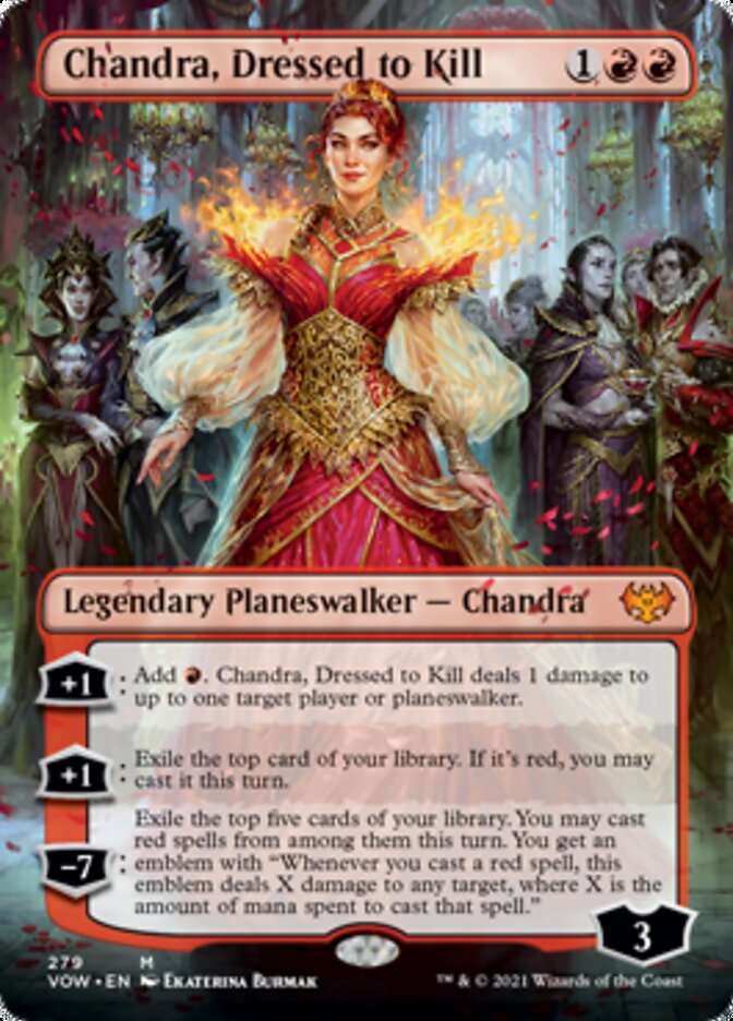 Chandra, Dressed to Kill - [Borderless] Innistrad: Crimson Vow (VOW)